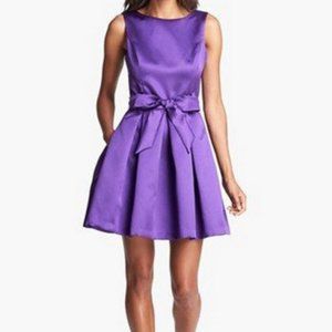Nordstrom Isaac Mizrahi Purple Mikado Fit & Flare